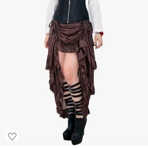 Brown Ruffled Women's Skirt